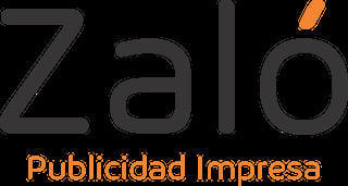 Zaló Publicidad logo con texto gris y naranja